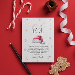 Christmas Santa Baby Shower Trendy Minimal Thank You Card<br><div class="desc">Christmas Santa Baby Shower Trendy Minimal Thank You Card. Most lettering is editable - click the "Customize Further" button to edit. Matching items available.</div>