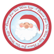 Christmas Santa Baking label Stickers