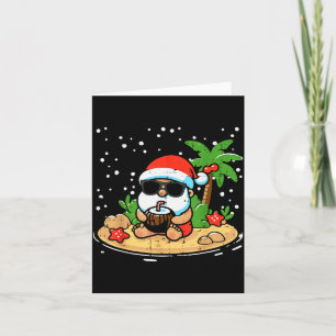 Christmas Santa Beach Xmas Trocal Hawaii Men Women Card