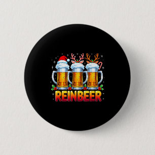 Christmas Santa Beer Lovers Funny Drinking Trend N 2 Inch Round Button