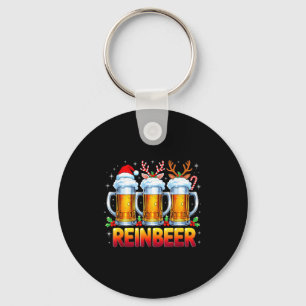 Christmas Santa Beer Lovers Funny Drinking Trend N Keychain