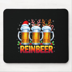 Christmas Santa Beer Lovers Funny Drinking Trend N Mouse Pad