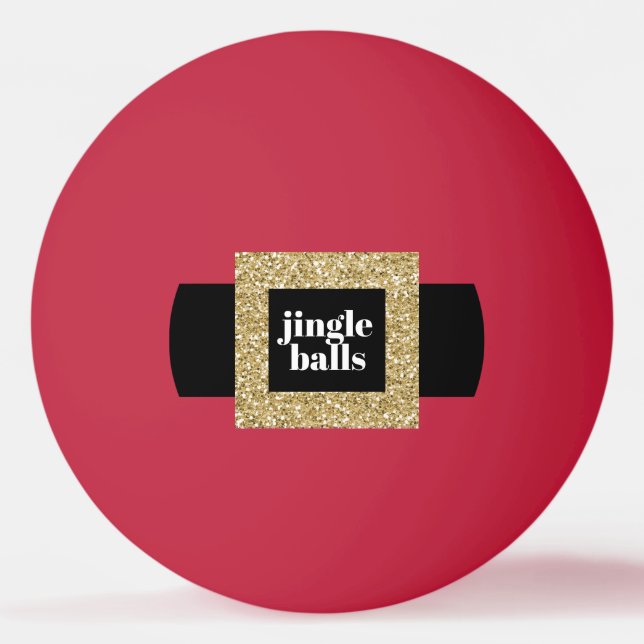 Christmas Santa Belt Funny Table Tennis Ping Pong Ball (Front)
