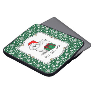 Christmas Santa Bichon Frise Dog Cute Laptop Sleeve