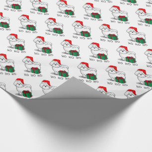 Christmas Santa Bichon Frise Dog Cute Wrapping Paper