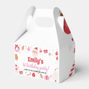Christmas Santa Birthday Party Favour Box