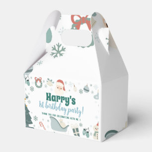 Christmas Santa Birthday Party Favour Box
