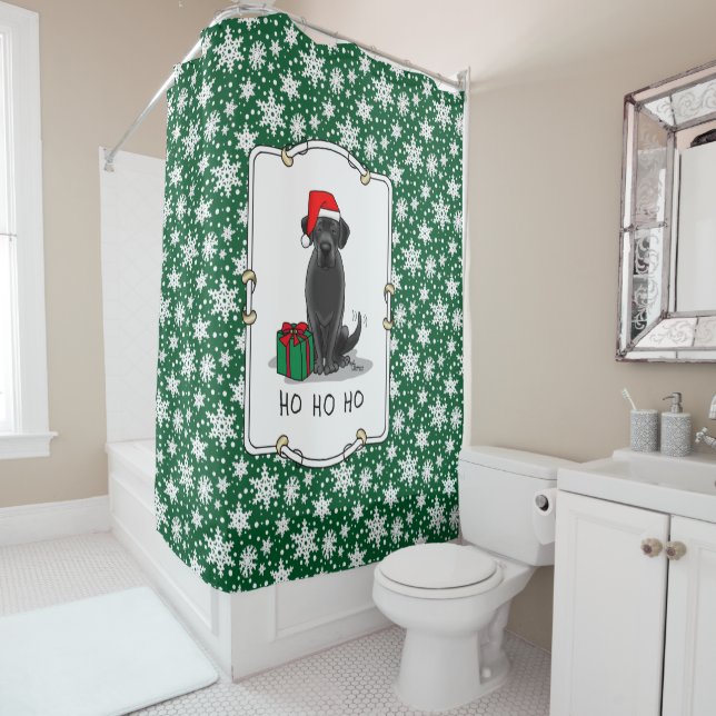 Christmas Santa Black Labrador Retriever Cute (In Situ)