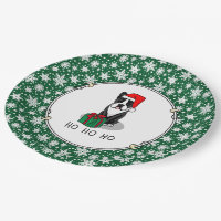 Christmas Santa Boston Terrier (black) Cute