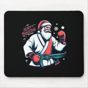 Christmas Santa Boxer Boxing Lover Kickboxing Mart Mouse Pad