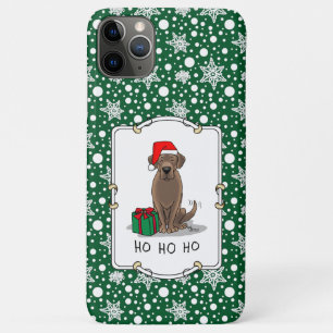 Christmas Santa Chocolate Labrador Retriever Cute iPhone 11 Pro Max Case