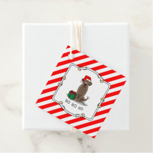 Christmas Santa Chocolate Labrador Retriever Funny Favour Tags