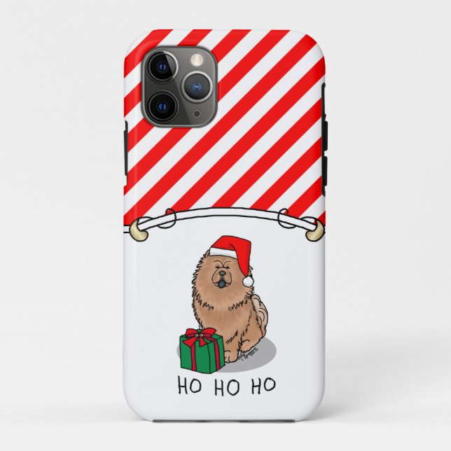 Christmas Santa Chow Chow Dog (cinnamon) Cute Case-Mate iPhone Case (Back)