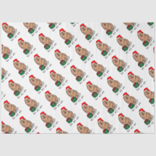 Christmas Santa Chow Chow Dog (cinnamon) Cute Tissue Paper