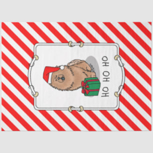 Christmas Santa Chow Chow Dog (cinnamon) Cute Tissue Paper