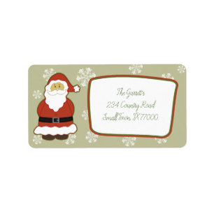 Christmas Santa Classic Cute Personalized Address Label