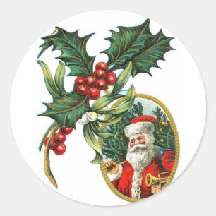 Christmas Santa Classic Round Sticker
