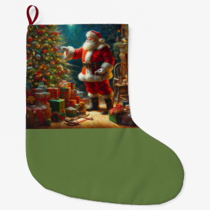 Christmas Santa Claus 1 Large Christmas Stocking
