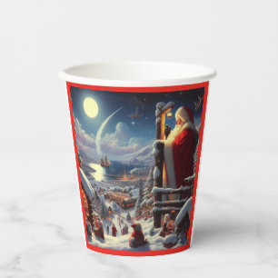 Christmas Santa Claus 5 Paper Cups