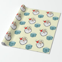 Christmas Santa Claus and Gift Wrapping Paper