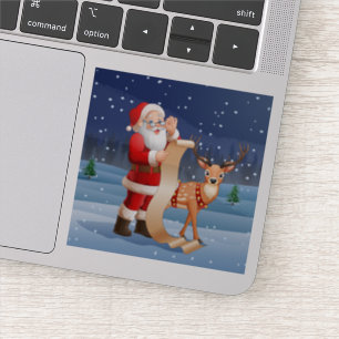 Christmas Santa Claus And Reindeer