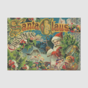 Christmas Santa Claus Antique Art Tissue Paper