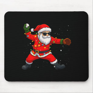 Christmas Santa Claus Baseball Tcher Boys Kids Tee Mouse Pad