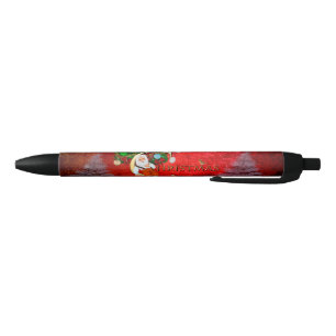 Christmas, Santa Claus Black Ink Pen