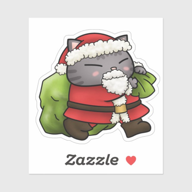 Christmas Santa Claus Cat (Sheet)