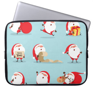 Christmas Santa Claus collection. Laptop Sleeve