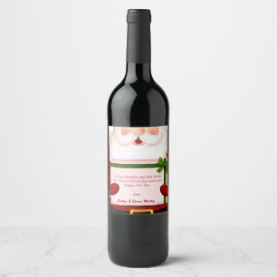 Christmas, Santa Claus, Custom Wine Label
