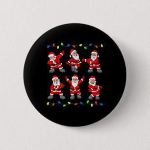 Christmas Santa Claus Dancing Tree Lights Boys Kid 2 Inch Round Button