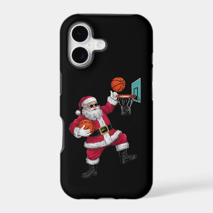 Christmas Santa Claus Dunking A Basketball Xmas