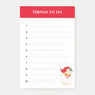 Christmas Santa Claus Editable Things To Do Post-it Notes