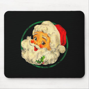 Christmas Santa Claus Face Old Fashioned Pajamas H Mouse Pad