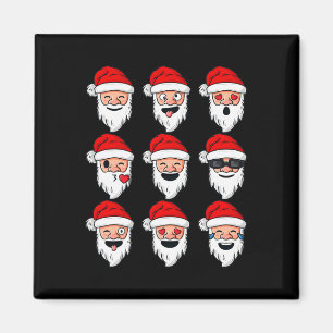 Christmas Santa Claus Fun Faces Boys Girls Kids Xm Magnet
