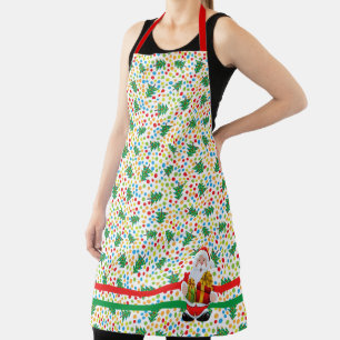 Christmas Santa Claus Fun Gift for Grandma Mom Apron