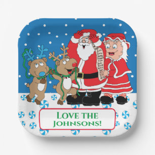 Christmas Santa Claus Fun Paper Plate
