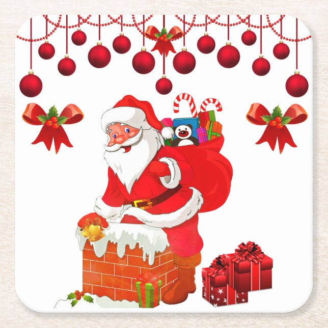Christmas Santa Claus_GC - Paper Coaster (Front)
