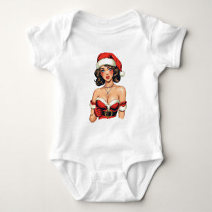 Christmas Santa Claus Girl Baby Bodysuit