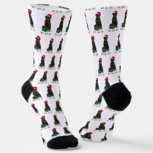 Christmas Santa Claus Hat Rottweiler Dog Cute Socks