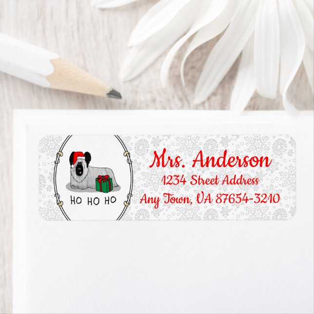 Christmas Santa Claus Hat Skye Terrier (silver) (Insitu)