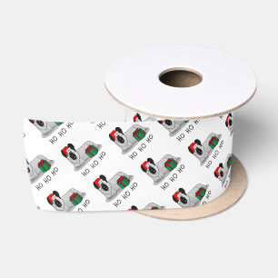 Christmas Santa Claus Hat Skye Terrier (silver) Satin Ribbon