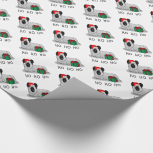 Christmas Santa Claus Hat Skye Terrier (silver) Wrapping Paper