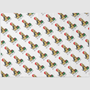 Christmas Santa Claus Hat Welsh Terrier Dog Cute Tissue Paper