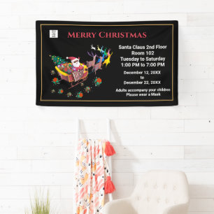  Christmas Santa Claus Holiday Hours Personalize Banner