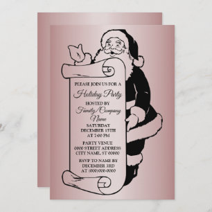 Christmas Santa Claus Holidays Party Invitation