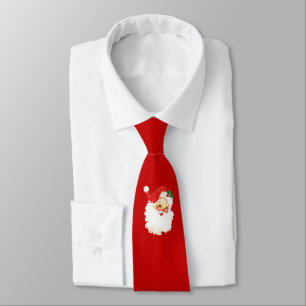 Christmas Santa Claus on Red Tie