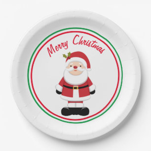 Christmas Santa Claus Paper Plate