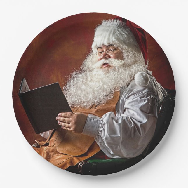 CHRISTMAS SANTA CLAUS PAPER PLATES (Front)